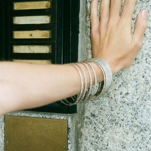 Zara pack of textured bangle bracelets